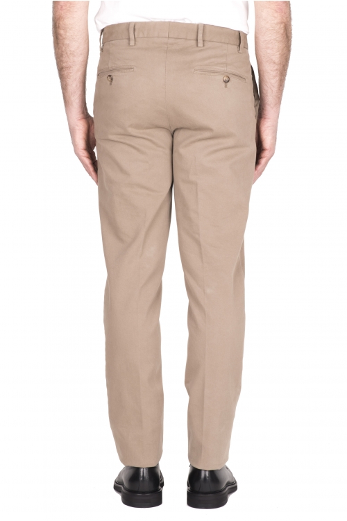 SBU 04607_23AW Classic chino pants in beige stretch cotton 01