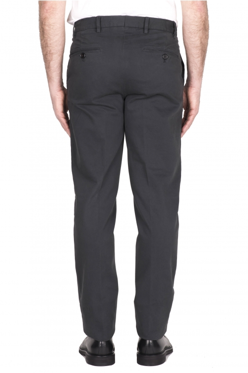 SBU 04612_23AW Classic chino pants in grey stretch cotton 01