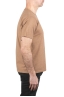 SBU 04636_23AW T-shirt girocollo aperto in cotone fiammato marrone 03
