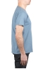 SBU 04639_23AW T-shirt girocollo aperto in cotone fiammato azzurro 03
