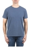 SBU 04643_23AW Flamed cotton scoop neck t-shirt indigo blue 01