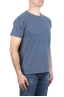 SBU 04643_23AW Camiseta cuello redondo algodón flameado azul índigo 02