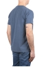 SBU 04643_23AW T-shirt col rond coton flammé bleu indigo 04