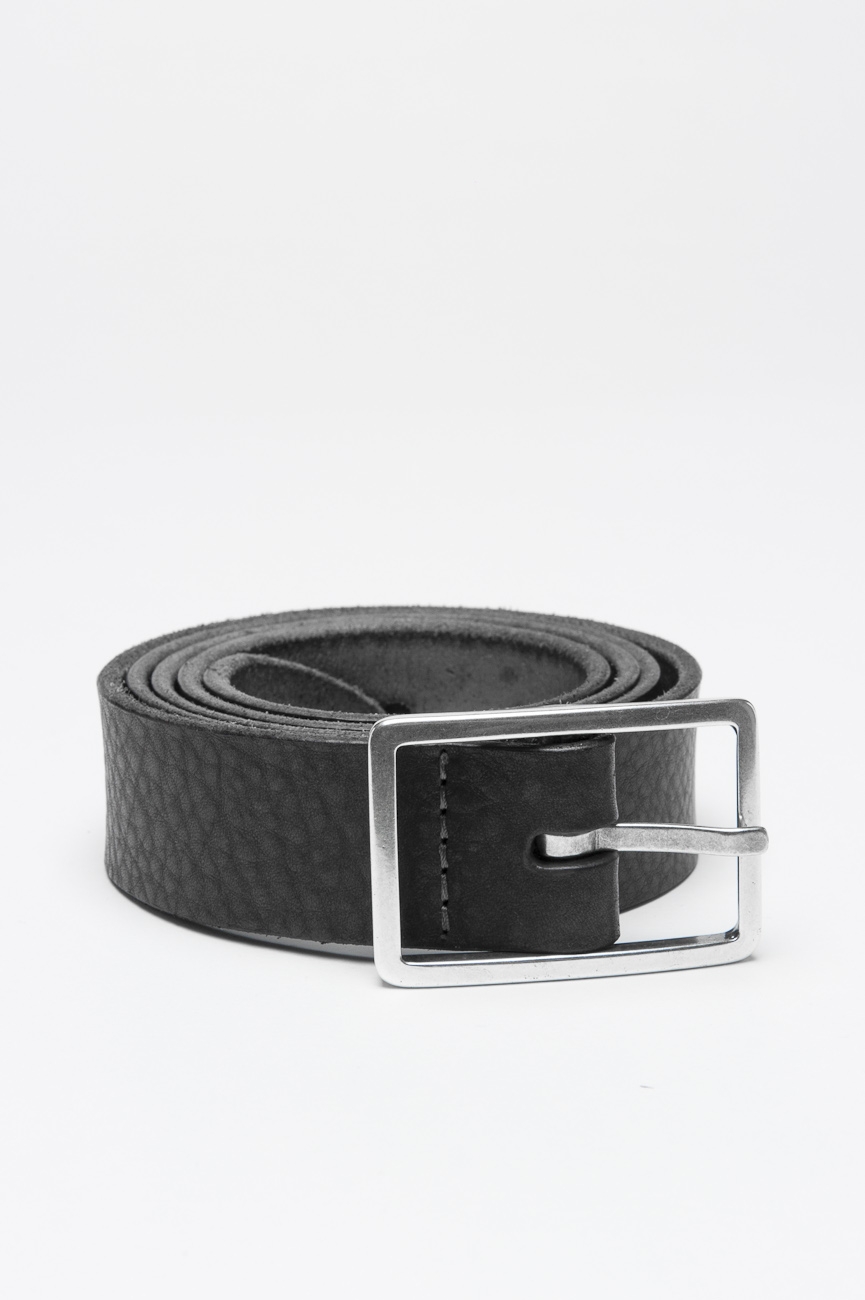 SBU 01001 Adjustable buckle closure black tumbled leather 1.2 inches belt 01