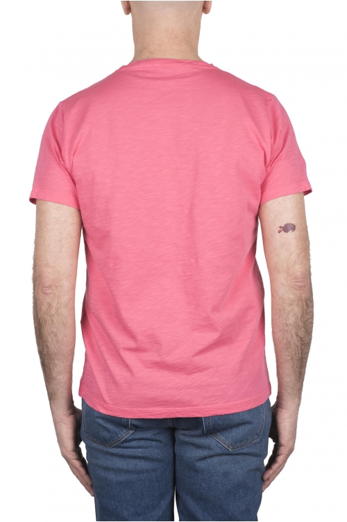 SBU 04648_23AW Flamed cotton scoop neck t-shirt pink 01