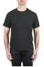SBU 04649_23AW T-shirt col rond en coton noir avec poche plaquée 01