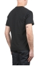 SBU 04649_23AW Camiseta de algodón negro de cuello redondo y bolsillo de parche 04