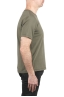 SBU 04650_23AW Camiseta de algodón verde de cuello redondo y bolsillo de parche 03