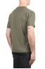 SBU 04650_23AW Camiseta de algodón verde de cuello redondo y bolsillo de parche 04