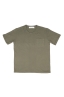 SBU 04650_23AW Camiseta de algodón verde de cuello redondo y bolsillo de parche 06