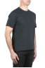 SBU 04652_23AW T-shirt col rond en coton bleu pétrole avec poche plaquée 02