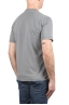 SBU 04653_23AW Camiseta de algodón gris de cuello redondo y bolsillo de parche 04