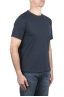 SBU 04654_23AW Camiseta de algodón azul marino de cuello redondo y bolsillo de parche 02