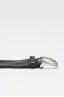 SBU 01002 Cinturón con cierre de hebilla ajustable negro cuero bullhide lavado 3 cm 02
