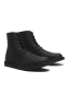 SBU 04668_23AW Classic high top desert boots in black waxed calfskin leather 02