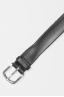 SBU 01002 Adjustable buckle closure black washed bullhide leather 1.2 inches belt 03
