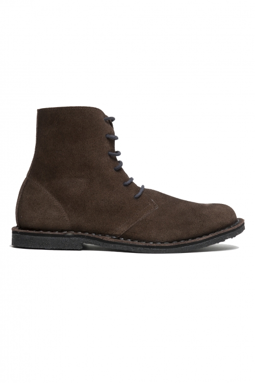 SBU 04669_H_23AW High top desert boots in brown suede leather 01