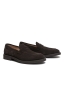 SBU 04688_23AW Brown plain suede calfskin loafers with rubber sole  02