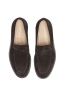 SBU 04688_23AW Brown plain suede calfskin loafers with rubber sole  04