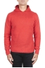 SBU 04690_23AW Coral cashmere and wool blend hooded sweater 01