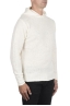 SBU 04691_23AW White cashmere and wool blend hooded sweater 02