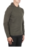SBU 04696_23AW Green cashmere and wool blend hooded sweater 02