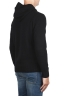 SBU 04697_23AW Black cashmere and wool blend hooded sweater 04