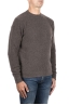SBU 04698_23AW Brown cashmere and wool blend crew neck sweater 02