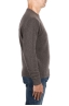 SBU 04698_23AW Brown cashmere and wool blend crew neck sweater 03