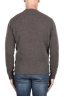 SBU 04698_23AW Brown cashmere and wool blend crew neck sweater 05