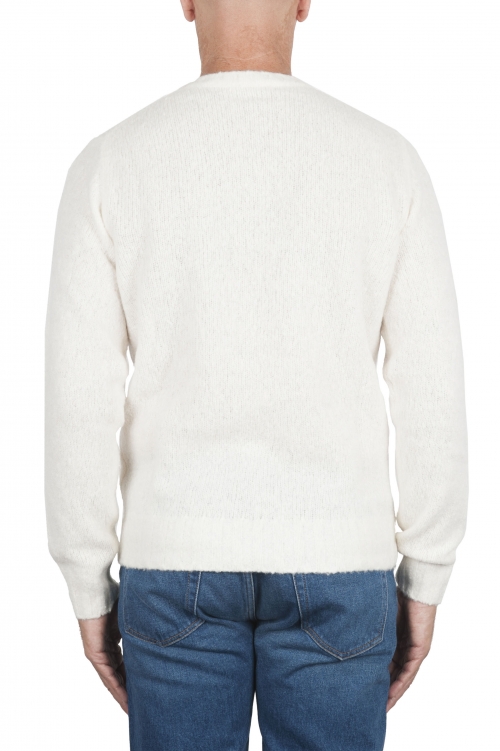 SBU 04699_23AW White cashmere and wool blend crew neck sweater 01