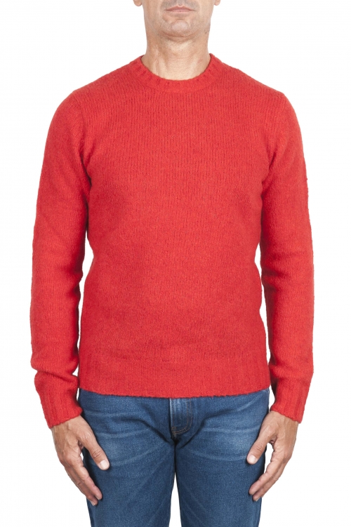 SBU 04700_23AW Coral cashmere and wool blend crew neck sweater 01