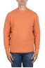 SBU 04701_23AW Orange cashmere and wool blend crew neck sweater 01