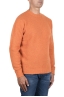 SBU 04701_23AW Orange cashmere and wool blend crew neck sweater 02