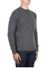 SBU 04702_23AW Grey cashmere and wool blend crew neck sweater 02