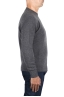 SBU 04702_23AW Grey cashmere and wool blend crew neck sweater 03
