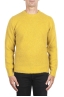 SBU 04703_23AW Yellow cashmere and wool blend crew neck sweater 01