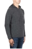 SBU 04706_23AW Anthracite merino wool blend hooded sweater 02