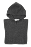 SBU 04706_23AW Anthracite merino wool blend hooded sweater 06
