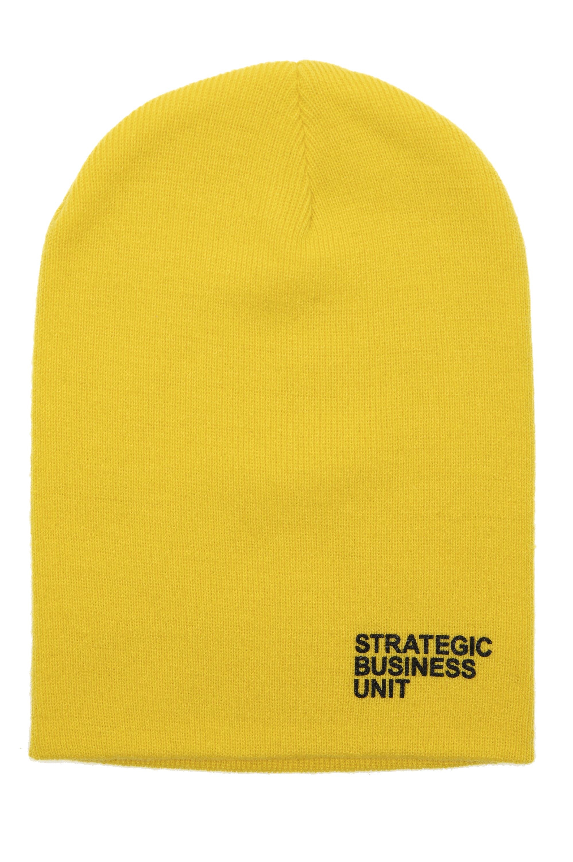 SBU 04755_23AW Bonnet en tricot jaune double épaisseur 01