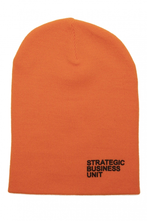 SBU 04757_23AW Double layer orange knit beanie 01