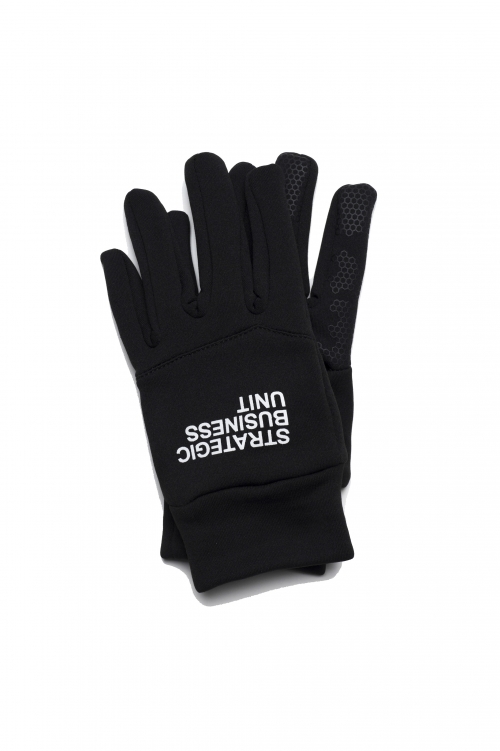 SBU 04785_23AW Softshell fabric sports techno gloves black 01