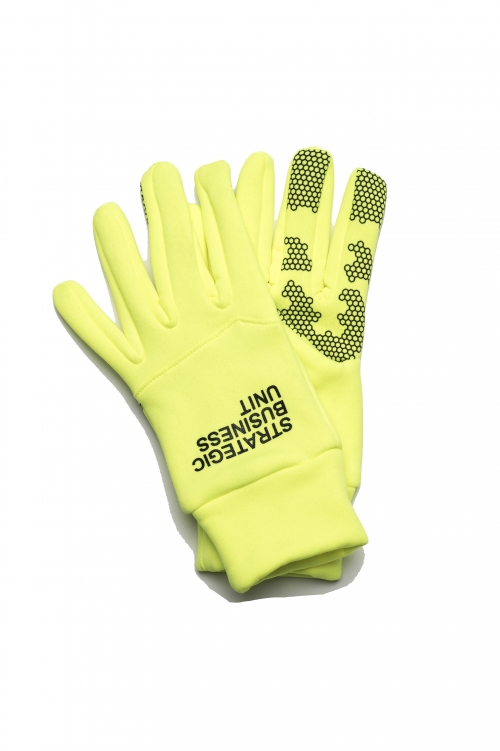 SBU 04786_23AW Softshell fabric sports techno gloves yellow 01