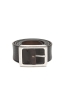 SBU 04799_23AW Black bullhide leather belt 1.4 inches 01