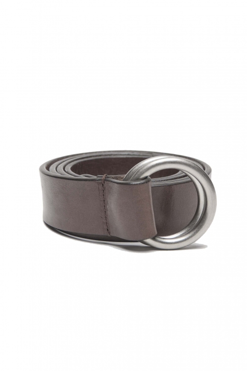 SBU 04810_23AW Iconic brown leather 1.2 inches belt 01