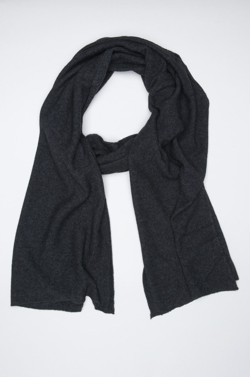 SBU 01022 Classic winter scarf in grey cashmere blend  01