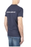 SBU 04837_24SS T-shirt girocollo blu stampata con logo SBU 05
