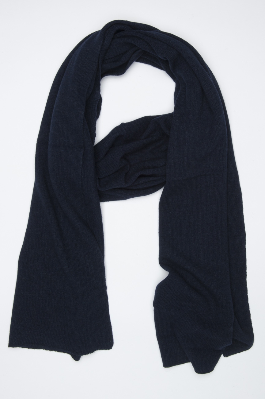 SBU 01023 Classic winter scarf in blue cashmere blend  01
