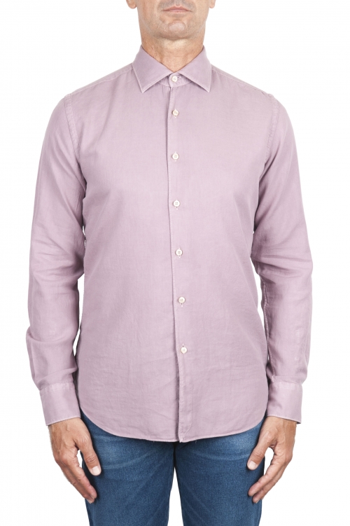 SBU 04885_24SS Camisa de sarga de algodón rosa 01