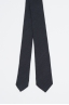 SBU 01027 Classic skinny pointed tie in black wool and silk 03